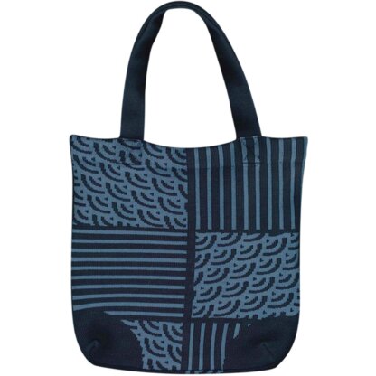 Waves Pattern Knitting Tote Bag