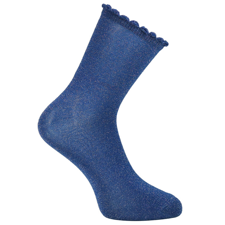 Fashion Cotton Glitter Sock in Blue Color