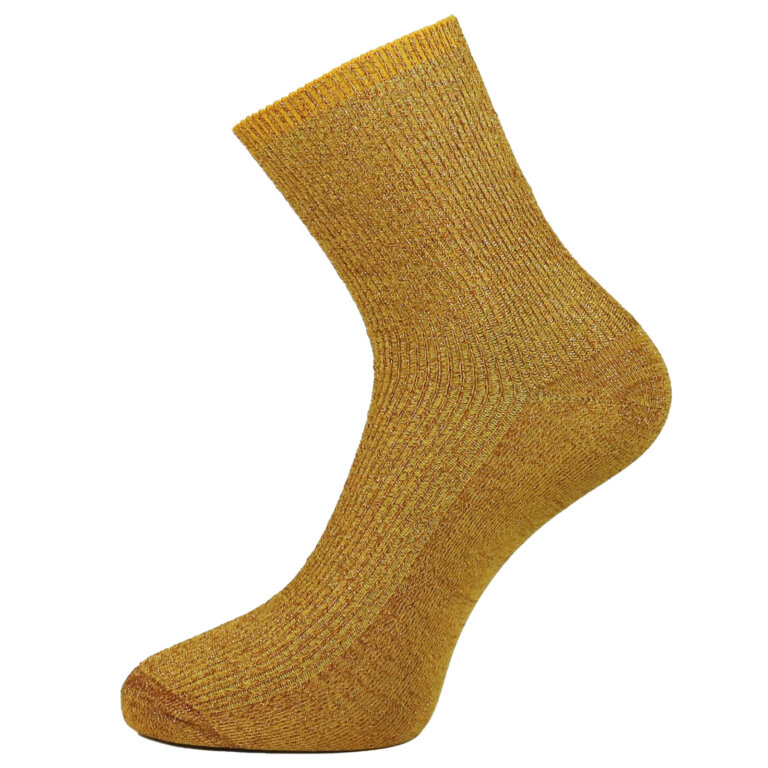 Fashion Cotton Glitter Sock in Yellow Color