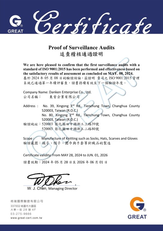 ISO 9001:2015 Certificate_Proof of Surveillance Audits