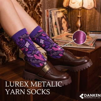 Lurex Metalic Yarn Socks