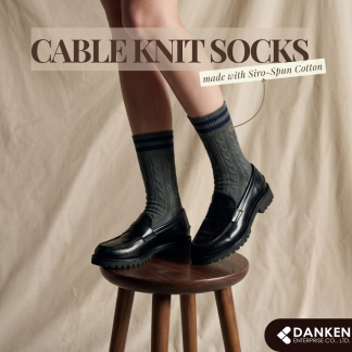 Siro-Spun Cotton Cable Knit Socks