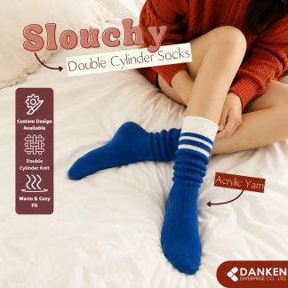 Slouchy Double Cylinder Knee High Socks_Acrylic