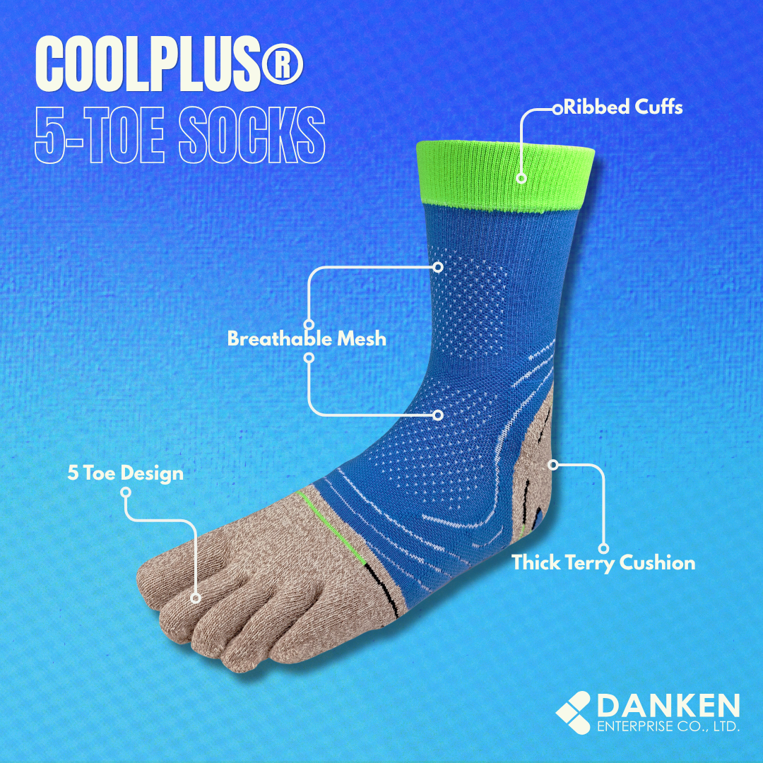 CoolPlus® 5-Toe Sport Socks - Image 2