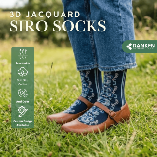 3D Jacquard Siro Cotton Socks