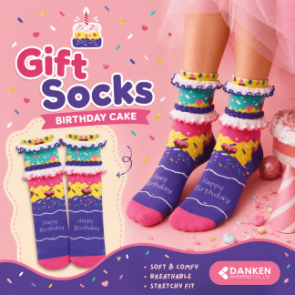 Gift Socks_Birthday Cake