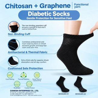 Chitosan+Graphene Diabetic Sock